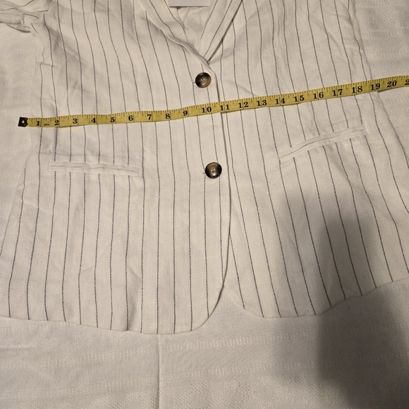 NWT Nia Felix Two-Botton Color Black/White Striped Blazer Size M - Picture 7 of 14